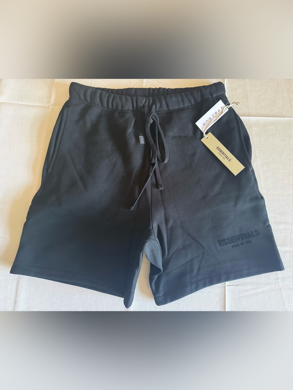 Fear of God ESSENTIALS Black Athletic Drawstring Shorts- NWT